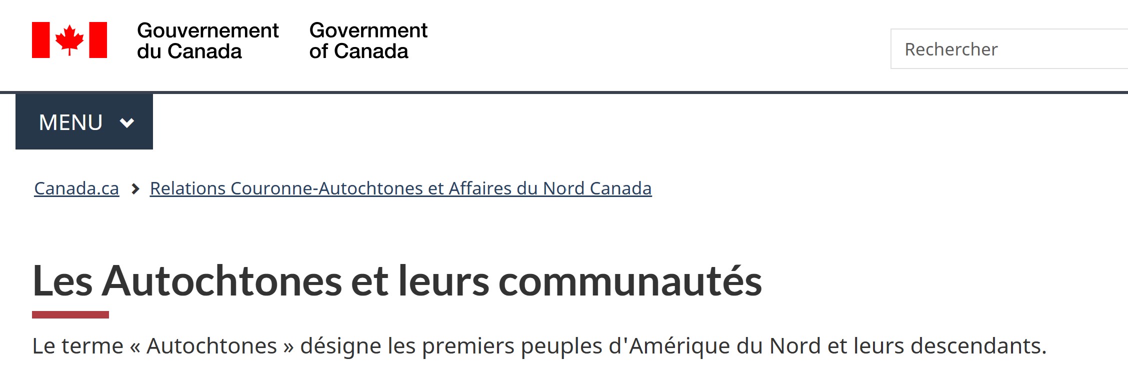 D&eacute;finition de "Autochtone", l'individu