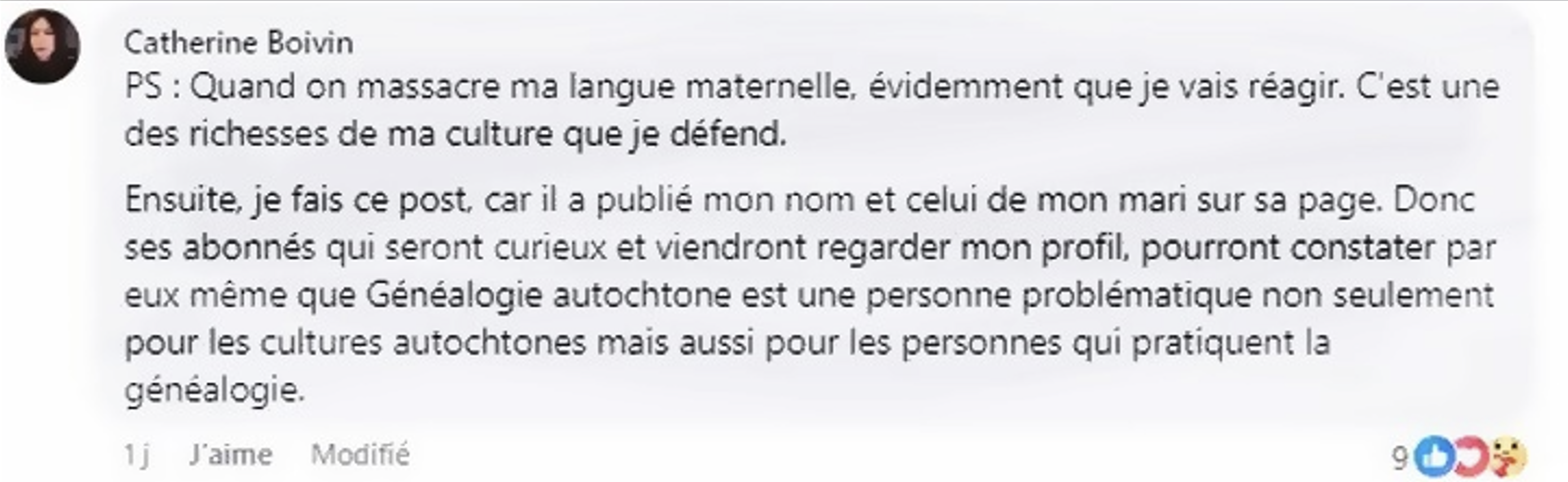 elle n'aime pas que je les nomme, les gens vont aller voir son profil!!!
