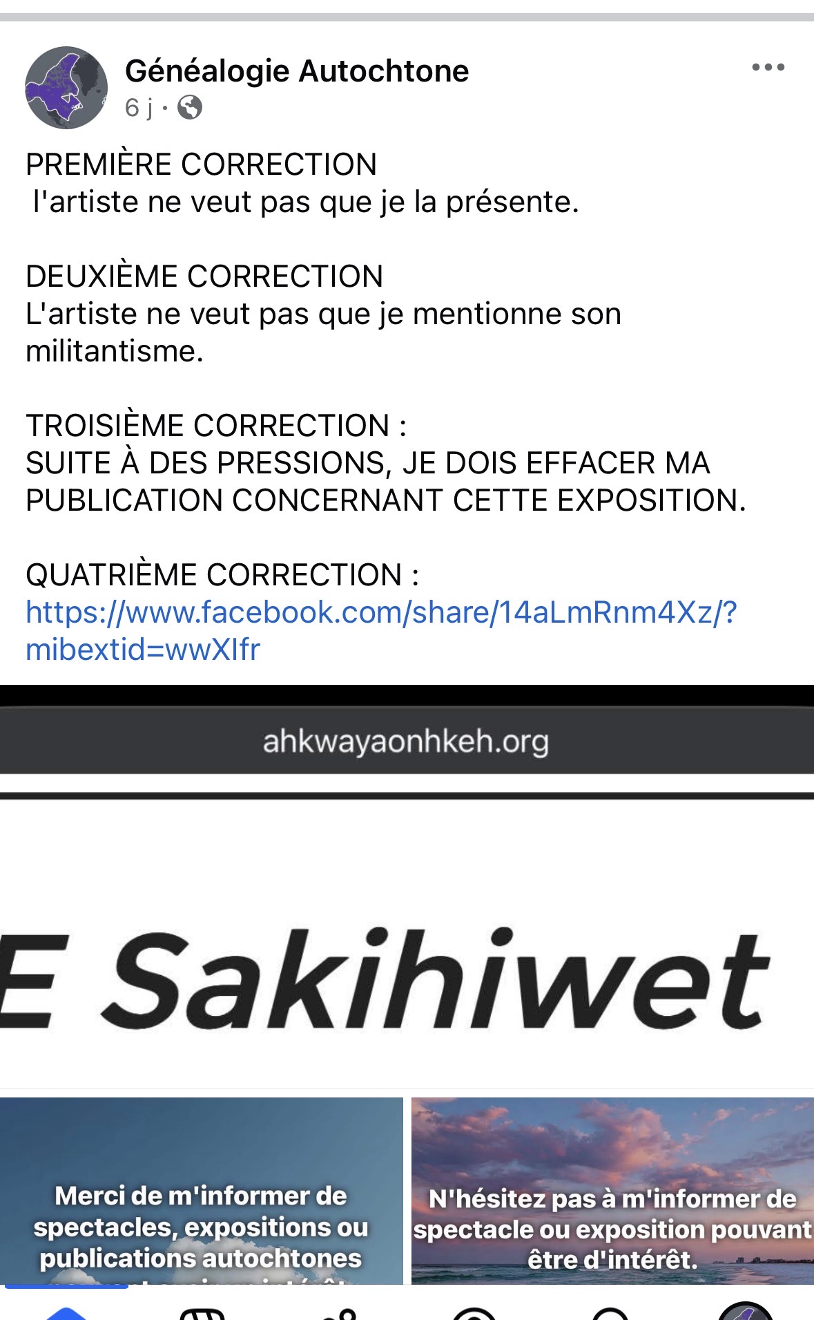 Commentaire effac&eacute; vers le 27 avril 2026