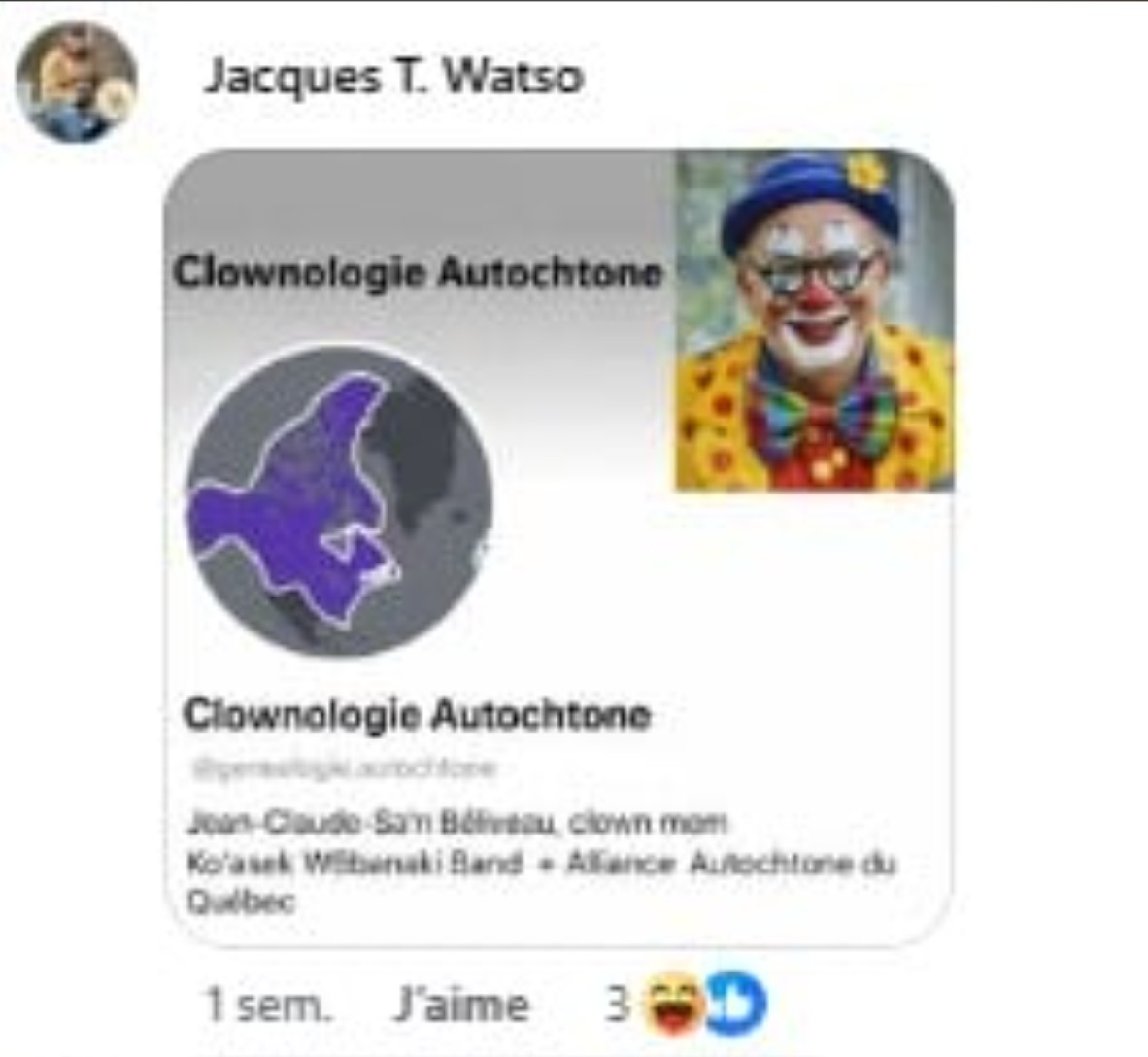 mon profil manipul&eacute; par Jacques T. Watso, image et texte
